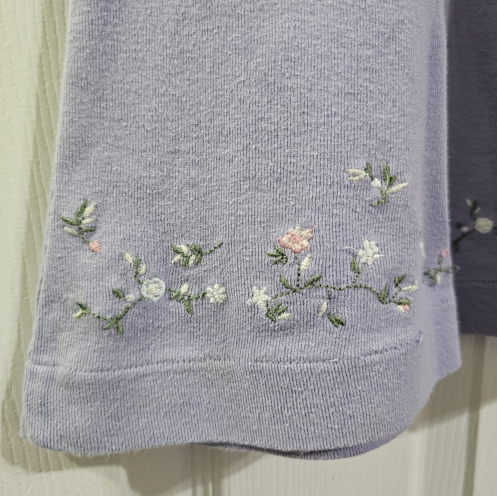 Ralph Lauren Lilac Dress with Floral Embroidery Design Girl's 5 - Picture 4 of 6